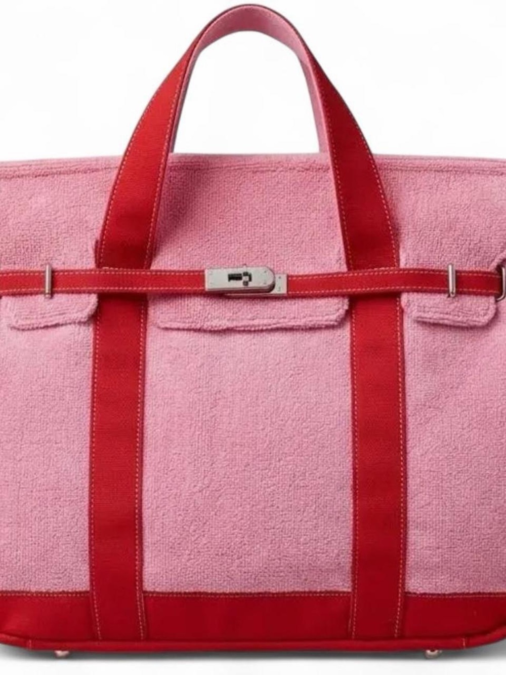 Berkin looking bag Pink and Red Tote Bag